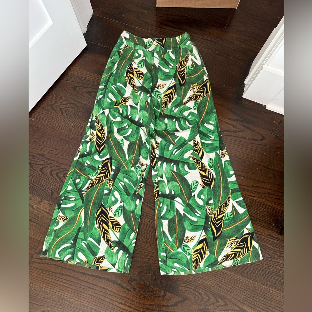 Farm Rio Wide Leg Linen Pants